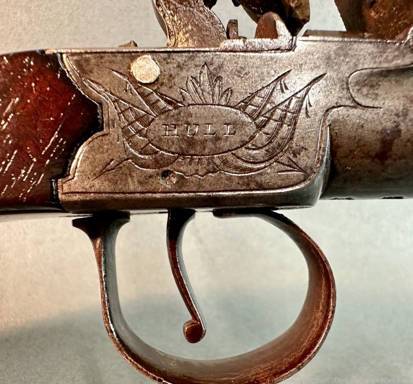 Antique Hull Flintlock Muff Pistol by Hawkes-img-11