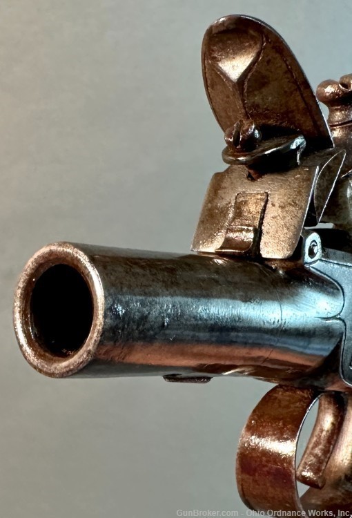 Antique Hull Flintlock Muff Pistol by Hawkes-img-26