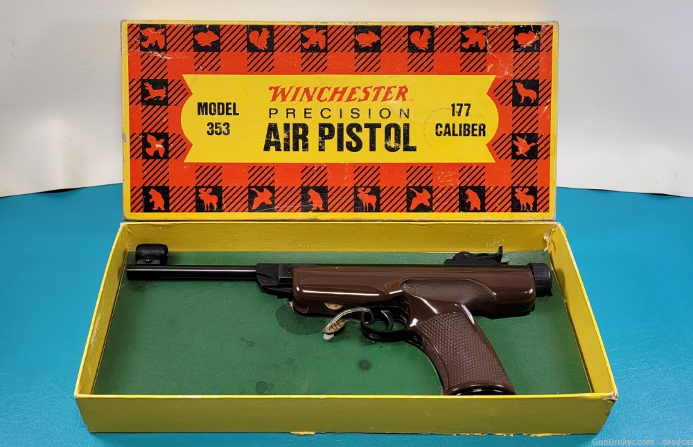 Vintage Winchester Model 353 Precision Air Pistol .177 In Box + Provenance -img-0
