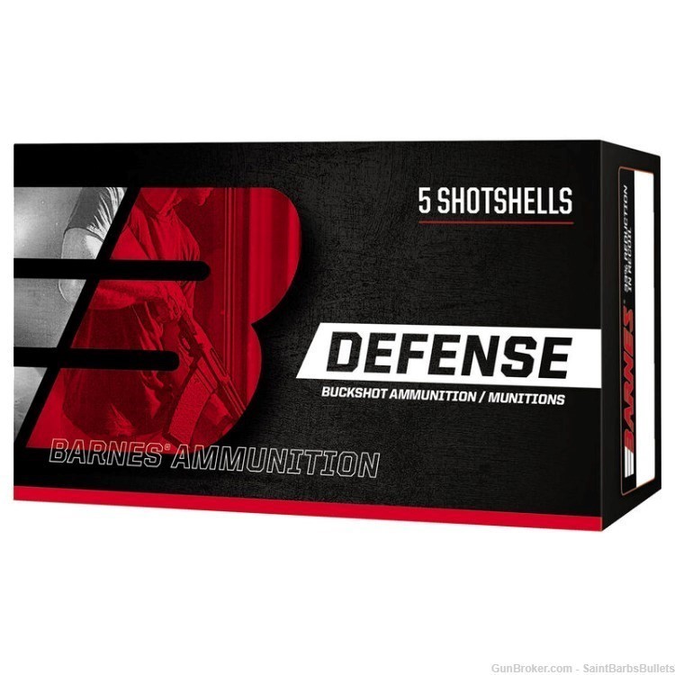 Barnes Bullets Defense 20 Gauge 2.75" 1140 fps 17 Pellet #3 Buck – 5 Rounds-img-0