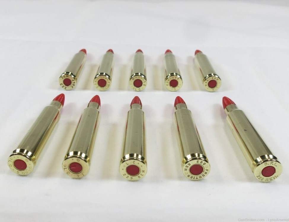 223 Remington / 5.56 NATO Brass Snap caps / Dummy Rounds -Set of 10 - Red-img-3