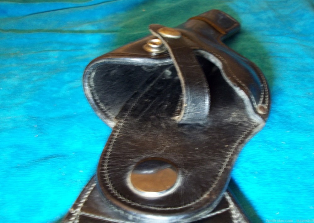 Vintage BT CRUMP Right Hand LEO Police Leather Swivel Duty Holster S&W 10-img-5