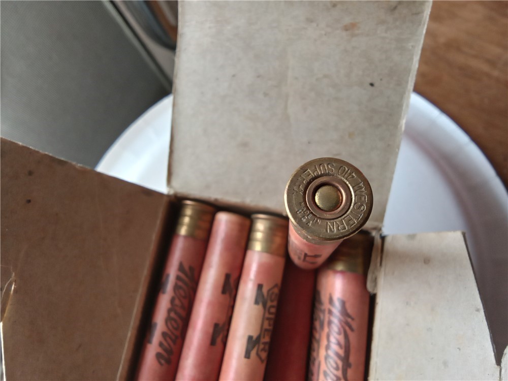 Vintage Western Super-X 410 shotgun ammo-2 boxes-2 1/2" & 3"-7 1/2 shot-img-5