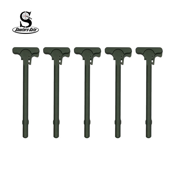 5 Ct. AR-15 Mil Spec Charging handle OD Green Color-img-0
