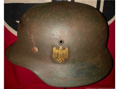 Original WW2 German Navy  Kriegsmarine DD m35 Helmet Militaria Relic  