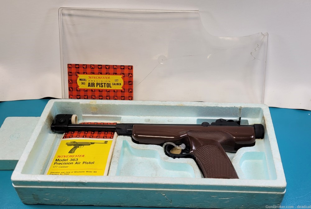 Vintage Winchester Model 363 Air Pistol .177 In Box Paperwork + Provenance-img-1