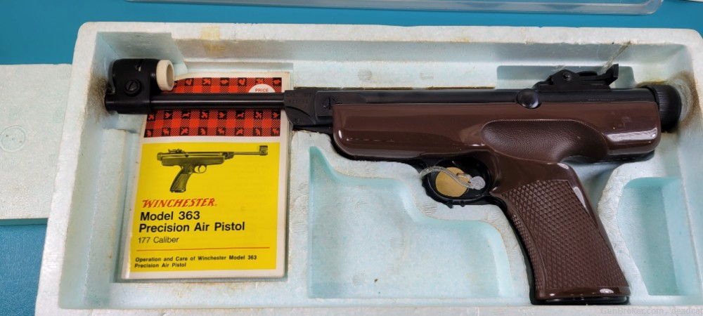 Vintage Winchester Model 363 Air Pistol .177 In Box Paperwork + Provenance-img-2