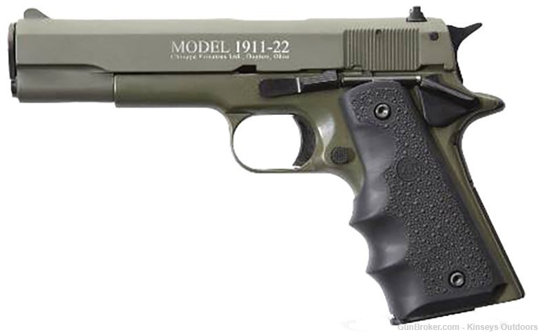 Chiappa 1911-22 Full Size Pistol .22 LR 5 in. OD Green with Hogue Grips 10 -img-0
