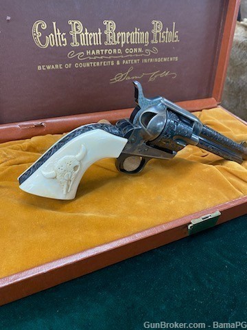 COLT SINGLE ACTION ARMY REVOLVER .38 spl Engraved-img-9