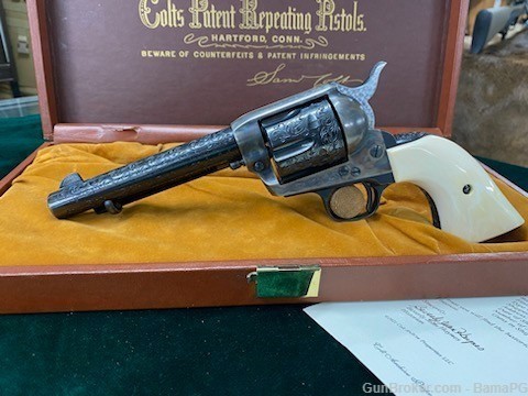 COLT SINGLE ACTION ARMY REVOLVER .38 spl Engraved-img-3