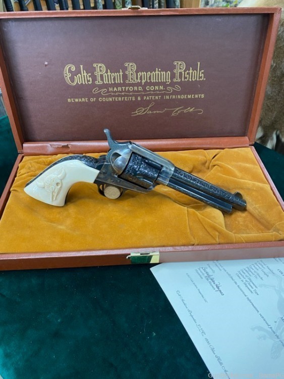 COLT SINGLE ACTION ARMY REVOLVER .38 spl Engraved-img-5