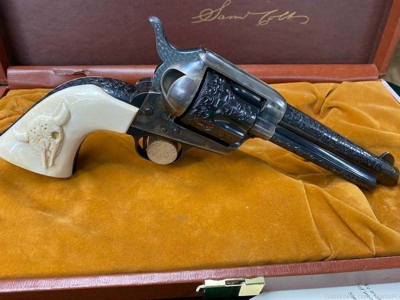 COLT SINGLE ACTION ARMY REVOLVER .38 spl Engraved-img-8