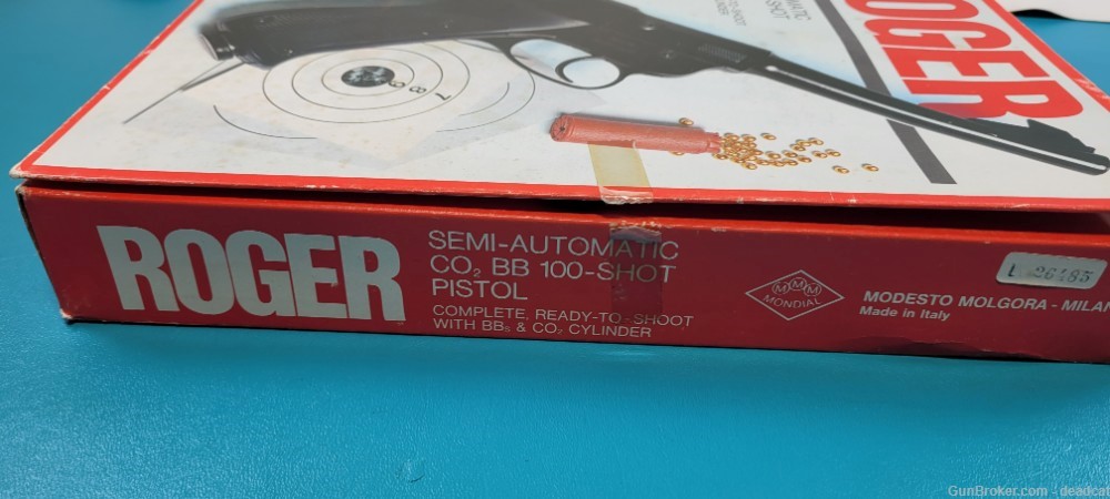Roger Semi Auto CO2 Air Pistol BB 100 Shot + Box Paperwork & Provenance-img-18