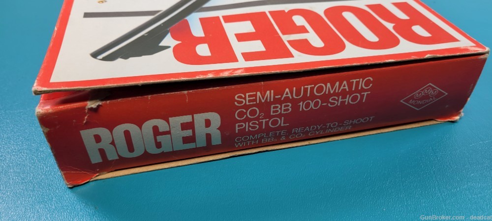 Roger Semi Auto CO2 Air Pistol BB 100 Shot + Box Paperwork & Provenance-img-19