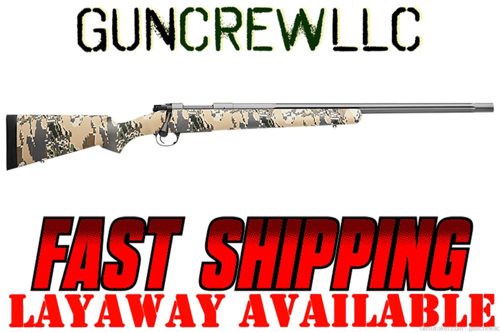 Kimber 84M Open Country Gray Camo 308 Win 308win Fluted 3000862 24" Layaway-img-0