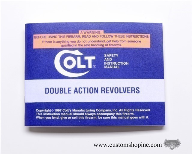 Colt Dbl Action 1997 Manual, Letter, More.-img-1