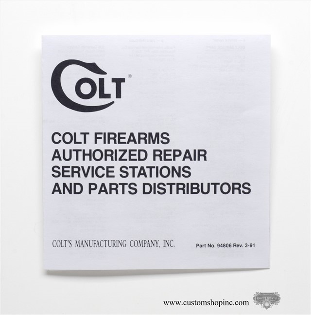 Colt Dbl Action 1997 Manual, Letter, More.-img-2