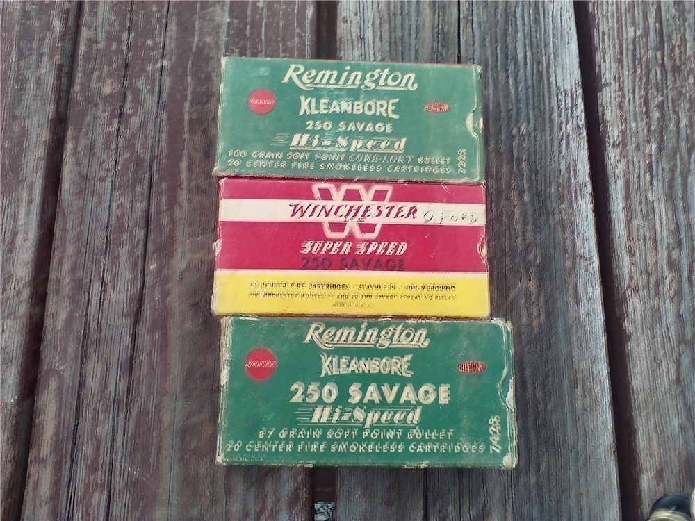 Remington Winchester 250 Savage 87 gr & empties-img-0