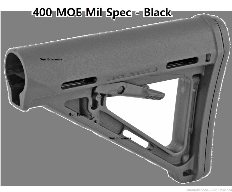 Magpul mag400/400 MOE AR15 Mil-Spec Rear Stock - Black -img-0