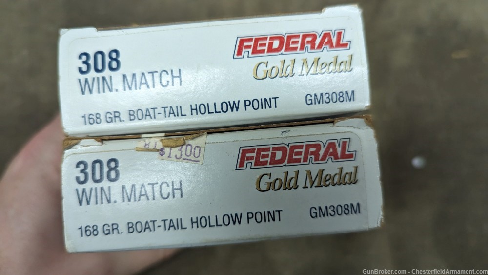 Federal Gold Medal .308 Win 168-gr Match *Lot of 40*-img-0