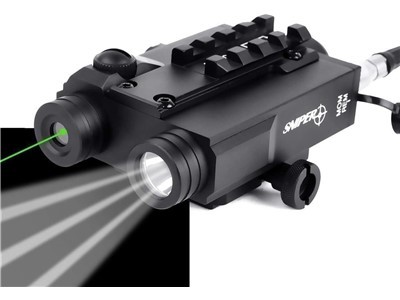 Sniper FL2000 Tactical Green Laser Sight w/LED LIGHT FIT for Picatinny rail