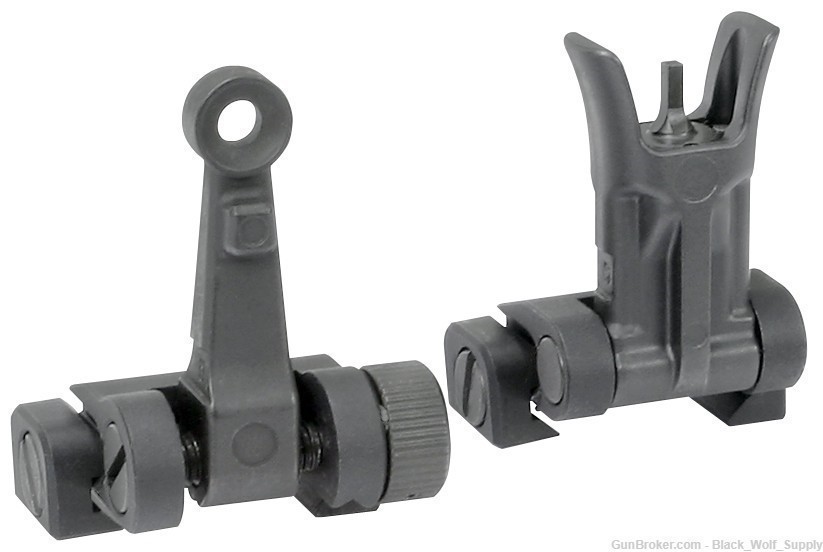 Midwest Industries Combat Rifle Sight Set Adjustable Front and Rear Sight-img-1