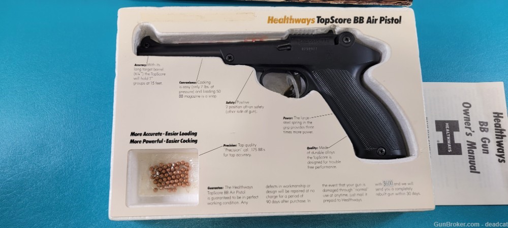 Heathways Plainsman TopScore 175 BB Air Pistol in Box Papers & Provenance-img-1