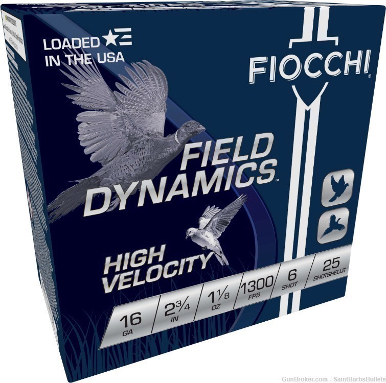 Fiocchi Upland Game 16 Gauge 2.75" 1300fps 1 1/8 oz. #6 - 25 Rounds-img-0