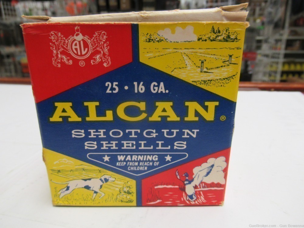 Alcan 16ga GameMax Shotshell box Partial box 6rds - Vintage-img-2
