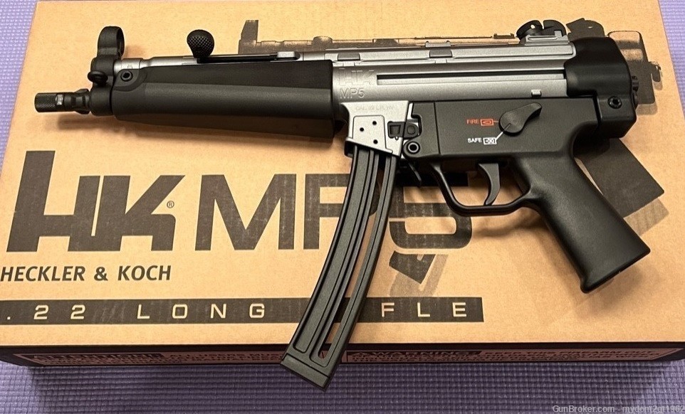 NEW Heckler and Koch MP5 Grey & Black Pistol 8.5" Barrel .22LR 25 Round-img-1