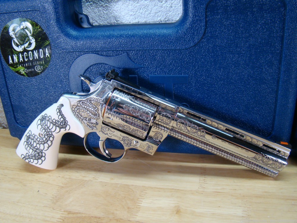 Colt Anaconda Untamed .44 MAG 6" Revolver engraved 1 of 200 SS Magnum WOW!-img-0