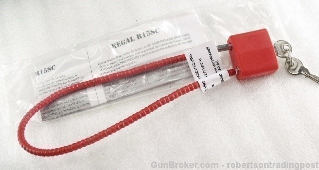 Regal Red Smith & Wesson Type Handgun Cable Locks R15SC1 CA S&W Correct-img-8