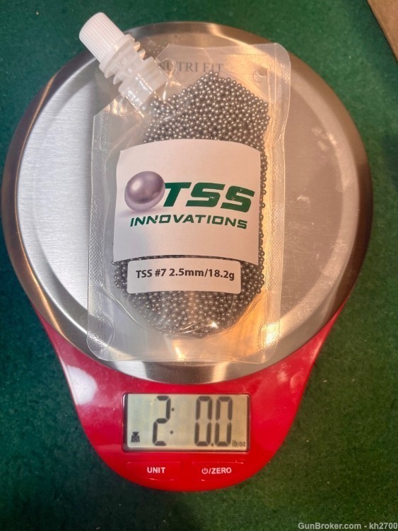 2 pound bag of TSS #7 Tungsten Super Shot 18.2 gram, 2.5mm Dia.-img-1
