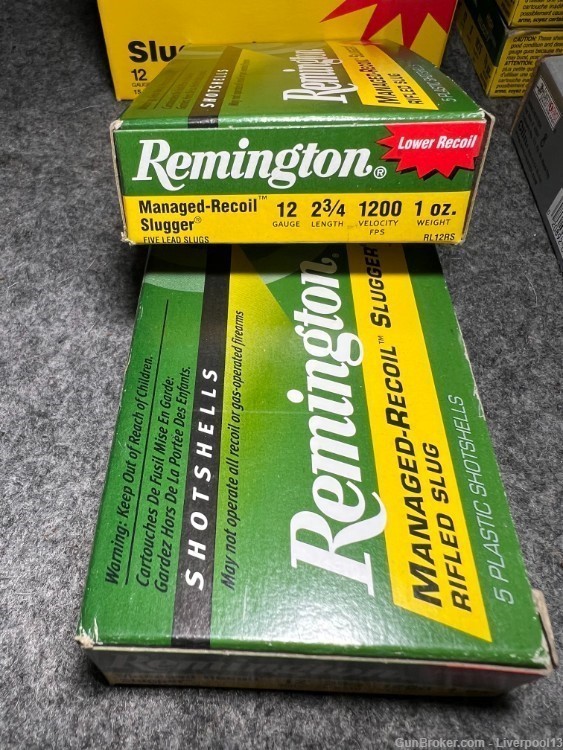 44 Rounds Remington Slugger 12 Gauge, 5 Rounds Winchester Slug HP-img-1