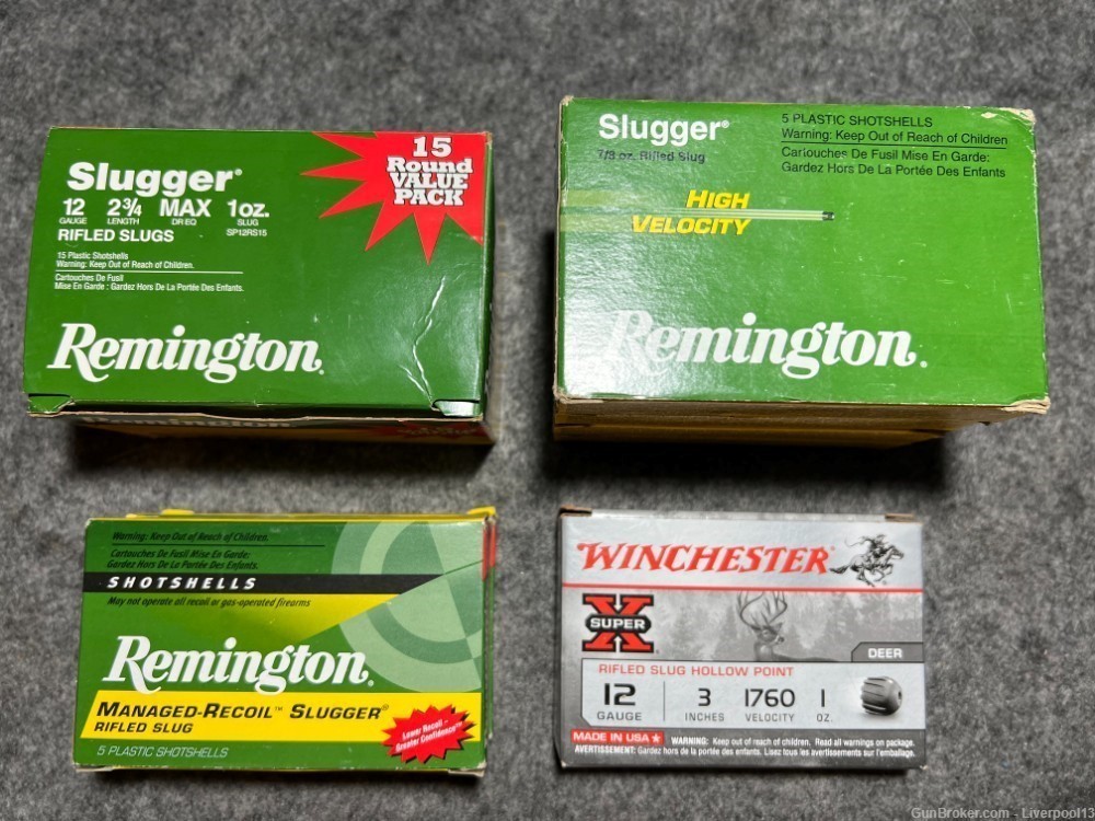 44 Rounds Remington Slugger 12 Gauge, 5 Rounds Winchester Slug HP-img-0