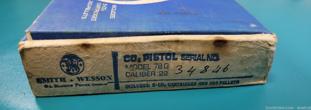 Smith & Wesson Model 78G CO2 Air Pistol .22 Cal in Box Papers & Provenance-img-13