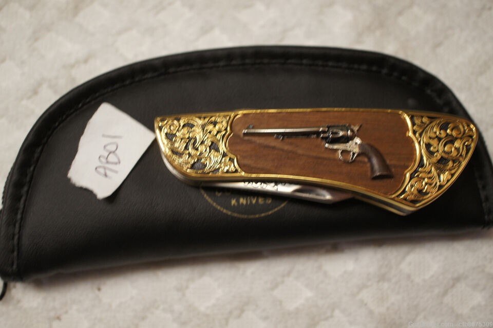 Colt Single Action Army Peacemaker Knife Franklin Mint with black pouch-img-3