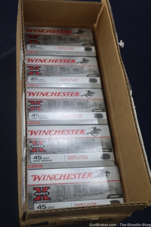 Winchester SUPER-X 45 Colt Rifle Ammunition 500RD AMMO CASE 45LC 250GR LFN-img-0