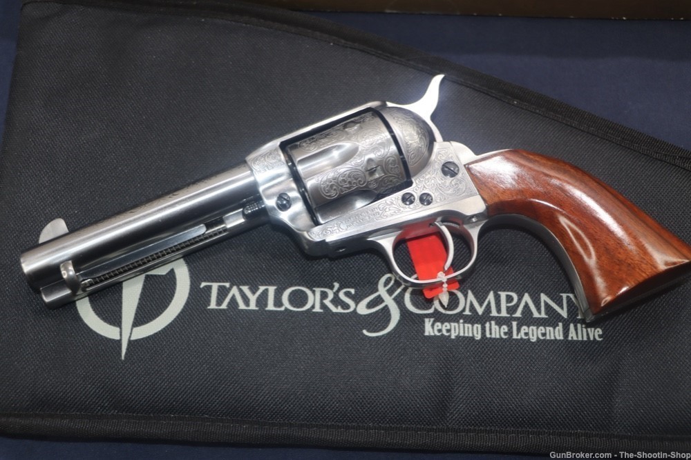 Taylors & Company 1873 Cattleman Deluxe Scroll ENGRAVED Revolver 45LC 4.75"-img-40