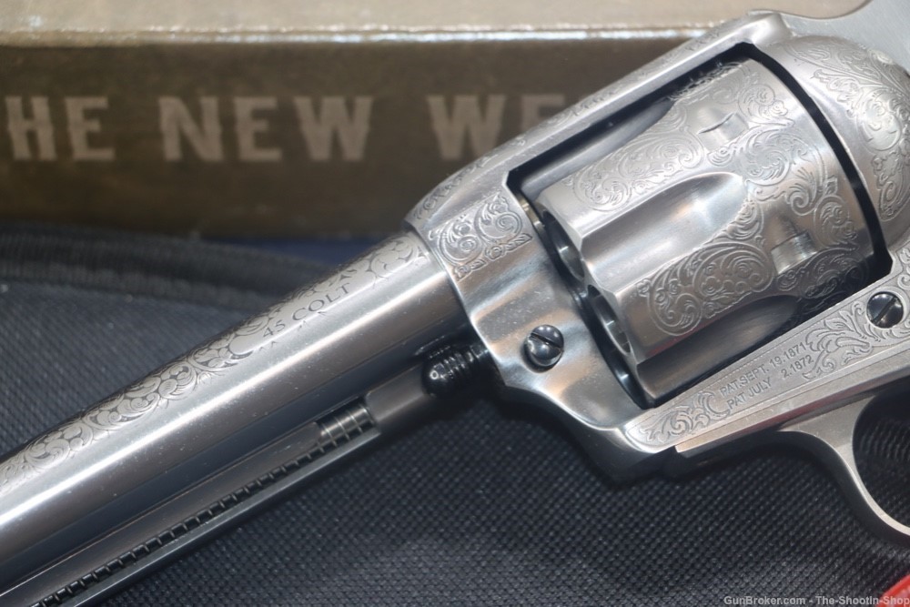 Taylors & Company 1873 Cattleman Deluxe Scroll ENGRAVED Revolver 45LC 4.75"-img-3