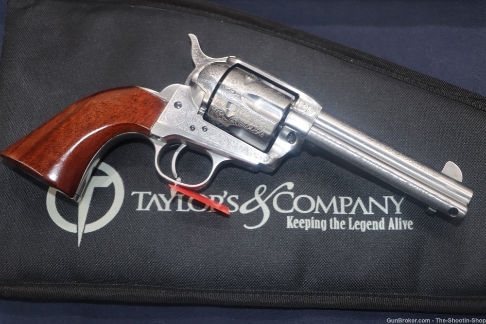 Taylors & Company 1873 Cattleman Deluxe Scroll ENGRAVED Revolver 45LC 4.75"-img-39