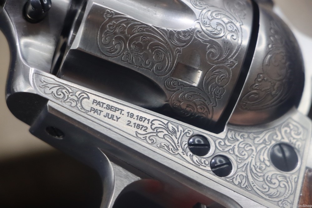 Taylors & Company 1873 Cattleman Deluxe Scroll ENGRAVED Revolver 45LC 4.75"-img-15