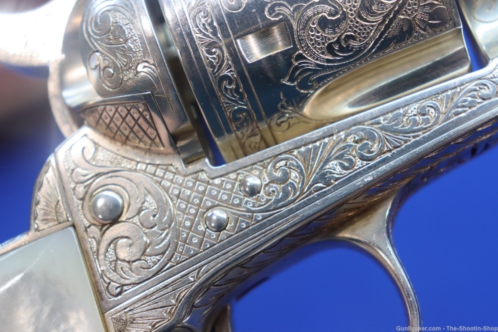 Colt Model Single Action Army Revolver Master Hand Engraved 44-40 Nickel 44-img-55