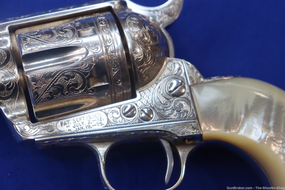 Colt Model Single Action Army Revolver Master Hand Engraved 44-40 Nickel 44-img-9