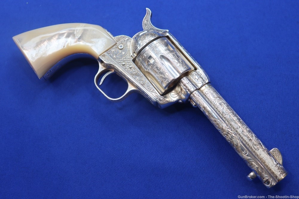 Colt Model Single Action Army Revolver Master Hand Engraved 44-40 Nickel 44-img-67