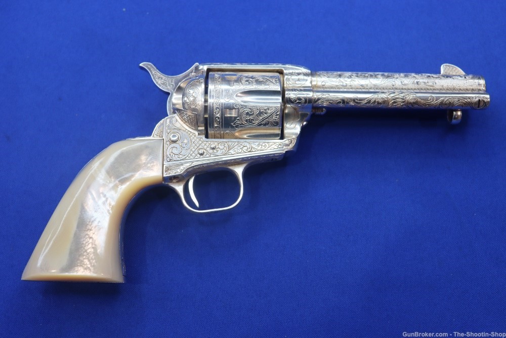 Colt Model Single Action Army Revolver Master Hand Engraved 44-40 Nickel 44-img-15