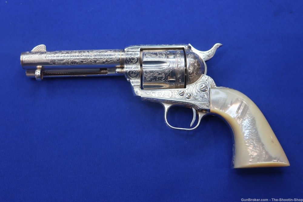 Colt Model Single Action Army Revolver Master Hand Engraved 44-40 Nickel 44-img-4