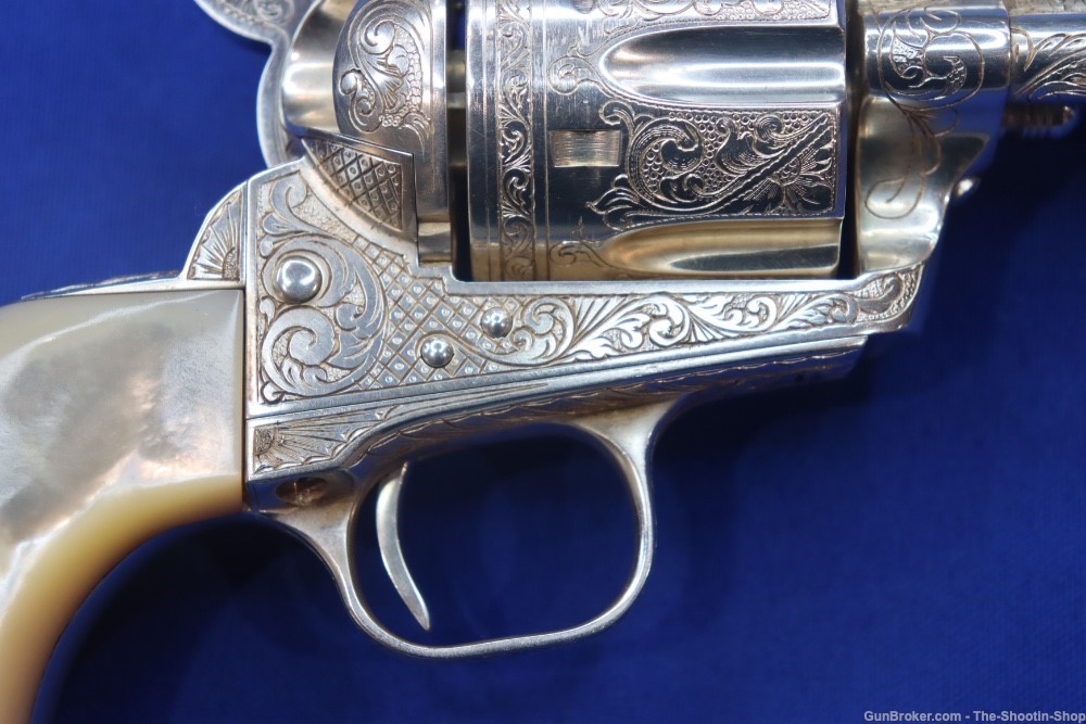 Colt Model Single Action Army Revolver Master Hand Engraved 44-40 Nickel 44-img-20