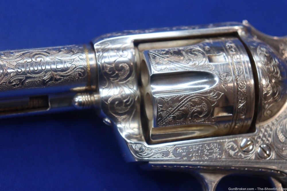 Colt Model Single Action Army Revolver Master Hand Engraved 44-40 Nickel 44-img-7