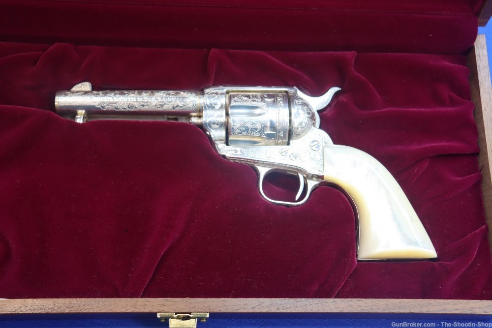 Colt Model Single Action Army Revolver Master Hand Engraved 44-40 Nickel 44-img-2